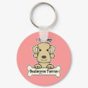 I Love My Bedlington Terrier keychains