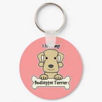I Love My Bedlington Terrier keychains by dogcartoons I Love My Bedlington Terrier keychains