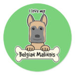 I love My Belgian Malinois Sticker