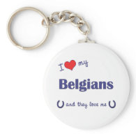 I Love My Belgians (Multiple Horses) Key Chains
