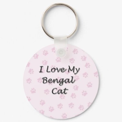 I Love My Bengal Cat Key Chain