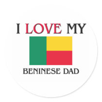 I Love My Beninese Dad Sticker