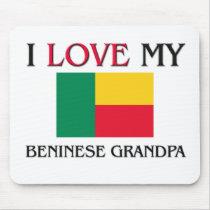 I Love My Beninese Grandpa Mouse Mats
