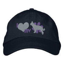 I Love my Berger Picard Embroidered Hat (Blue) embroidered hats