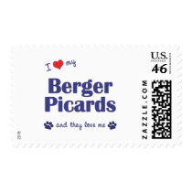 I Love My Berger Picards (Multiple Dogs) postage