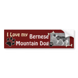 I love my Bernese Mountain Dog Bumper Sticker