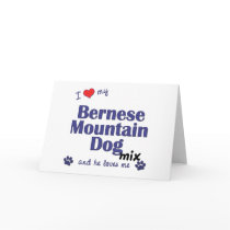 I Love My Bernese Mountain Dog Mix (Male Dog) cards