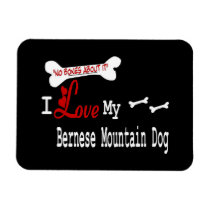 I Love My Bernese Mountain Dog Flexible Magnets