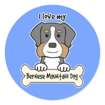 I Love My Bernese Mountain Dog Stickers