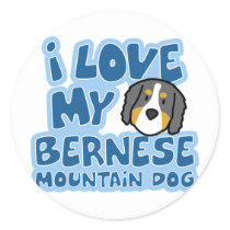 I Love My Bernese Mountain Dog Stickers