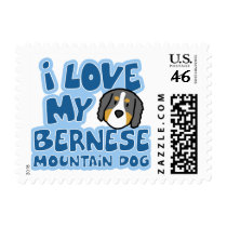 I Love My Bernese untain Dog Stamps