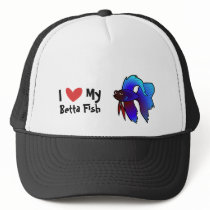 I Love My Betta Fish / Siamese Fighting Fish Trucker Hats
