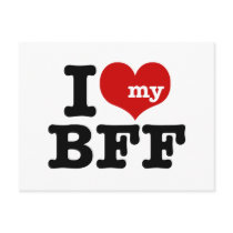 I Love My BFF Postcards