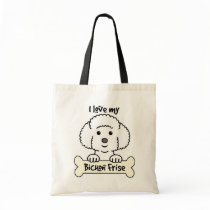 I Love My Bichon Frise Bag
