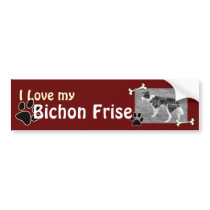 I love my Bichon Frise Bumper Sticker bumper stickers