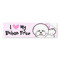 I Love My Bichon Frise Bumper Sticker