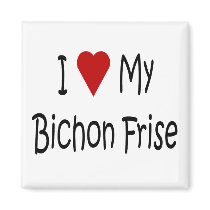 I Love My Bichon Frise Dog Lover Gifts Fridge Magnets