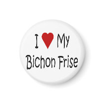 I Love My Bichon Frise Dog Lover Gifts Fridge Magnets