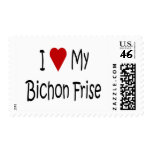 I Love My Bichon Frise Dog Lover Gifts postage