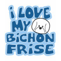 I Love My Bichon Frise Girl's Ringer T-Shirt
