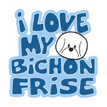 I Love My Bichon Frise Girl's Ringer T-Shirt