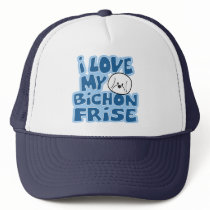 I Love My Bichon Frise Hat
