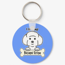 I Love My Bichon Frise keychains