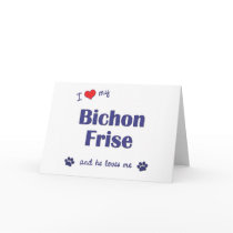 I Love My Bichon Frise (Male Dog) Cards