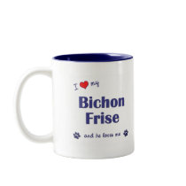 I Love My Bichon Frise (Male Dog) Mugs