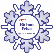 I Love My Bichon Frise (Male Dog) Ornament photo sculptures