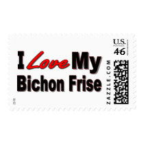 I Love My Bichon Frise Merchandise Postage Stamp