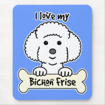 I Love My Bichon Frise Mouse Mat