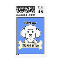 I Love My Bichon Frise postage