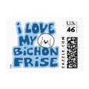 I Love My Bichon Frise Stamps