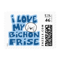 I Love My Bichon Frise Stamps