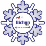 I Love My Bichon Mix (Female Dog) Ornament
