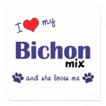 I Love My Bichon Mix (Female Dog) Poster Print