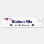 I Love My Bichon Mix (Male Dog) Bumper Sticker