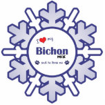 I Love My Bichon Mix (Male Dog) Ornament