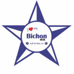 I Love My Bichon Mix (Male Dog) Ornament