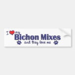 I Love My Bichon Mixes (Multiple Dogs) Bumper Sticker