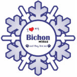 I Love My Bichon Mixes (Multiple Dogs) Ornament