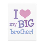 I Love My Big Brother postcards