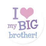 I Love My Big Brother stickers
