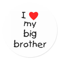 I Love My Big Brother stickers