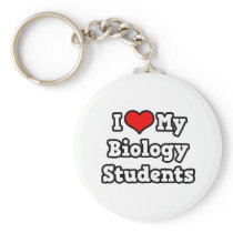 I Love My Biology Students Key Chain