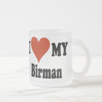 I Love My Birman Cat Frosted Coffee Mug