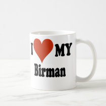 I Love My Birman Cat Merchandise mugs