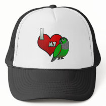 I Love my Black Capped Conure hats