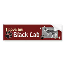 I love my Black Lab Bumper Sticker bumper stickers